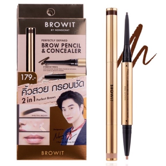 Browit By Nongchat Browit Perfectly Defined Brow-Pencil & Concealer